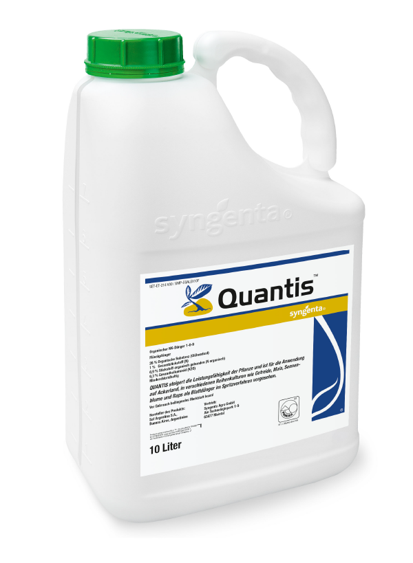 Quantis ist flüssig formuliert und im 10 Liter Kanister erhältlich.